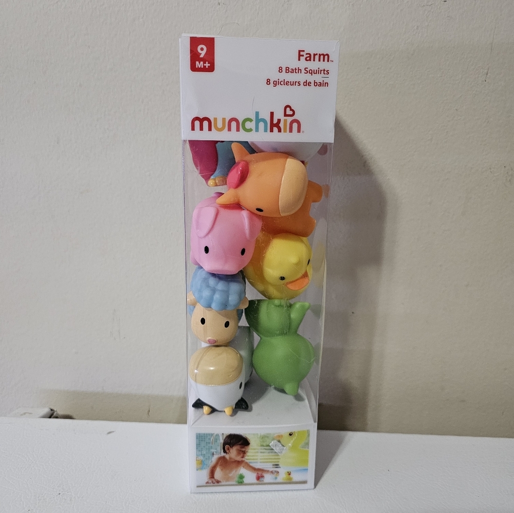 Munchkin Farm Bath Squirts - Multicolor 8 Pack NIB